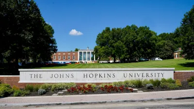 Johns Hopkins University Campus Entrance Sign